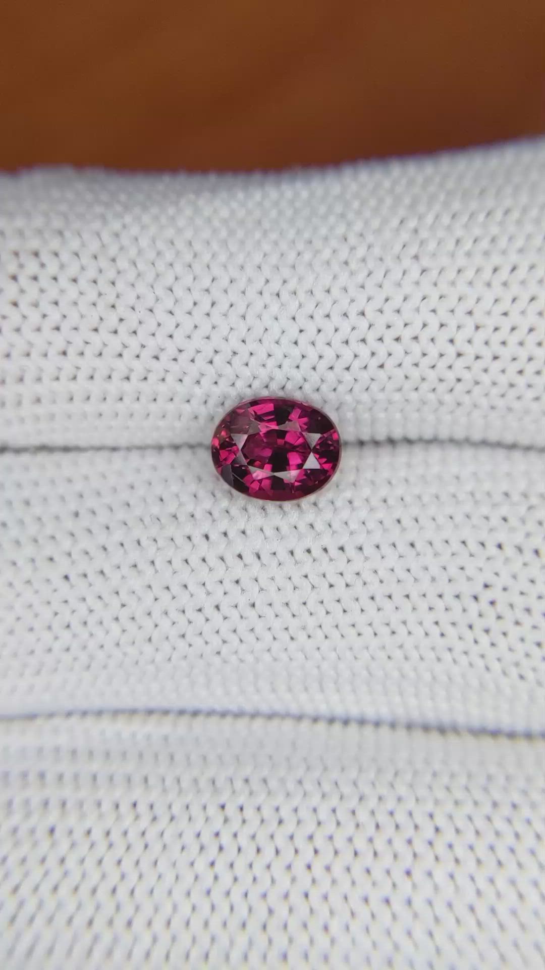 1.50 Ct. Garnet from Ceylon (Sri Lanka) Size Video