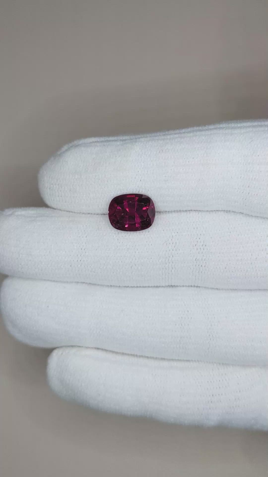 3.58 Ct. Rubellite Tourmaline from Brazil Size Video