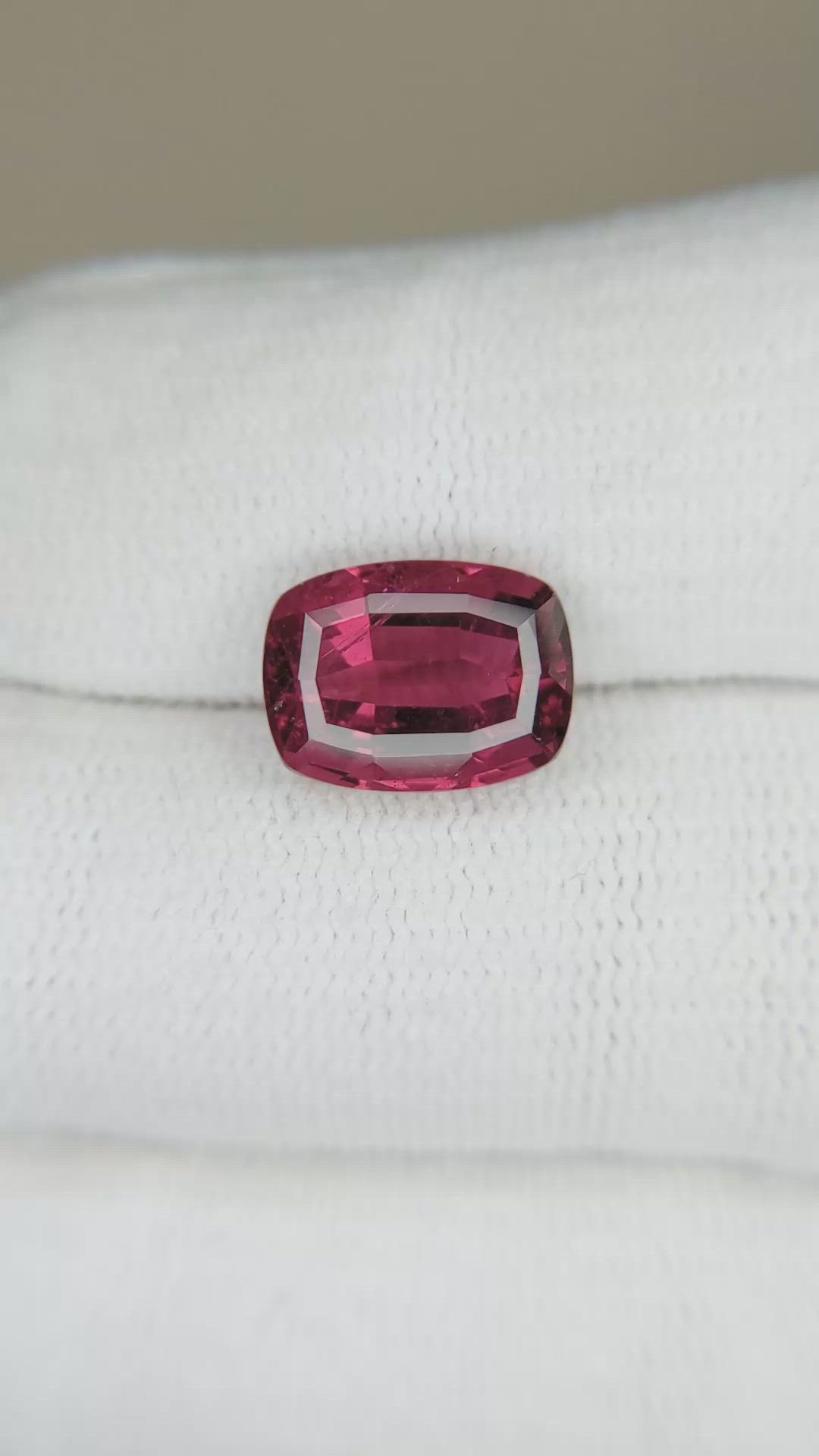4.47 Ct. Rubellite Tourmaline from Brazil Size Video