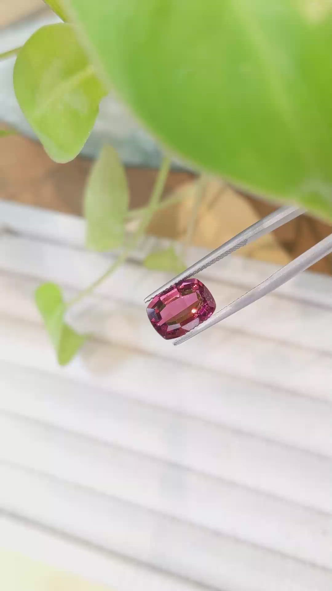 4.47 Ct. Rubellite Tourmaline from Brazil Size Video