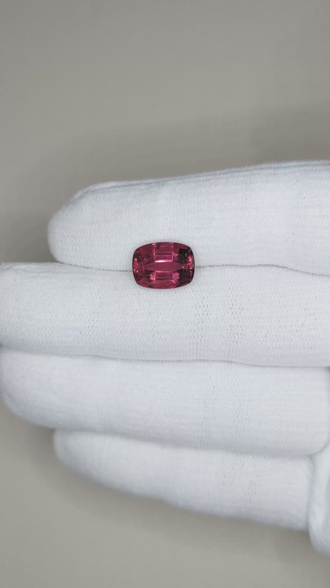 4.47 Ct. Rubellite Tourmaline from Brazil Size Video