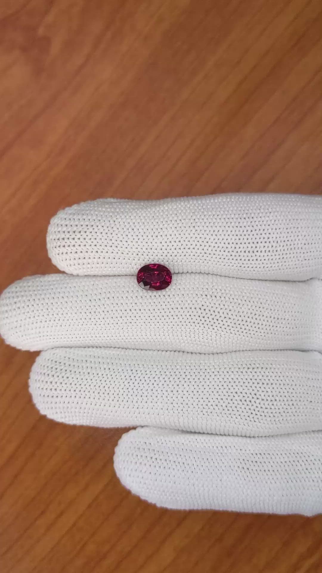 1.38 Ct. Rhodolite Garnet from Ceylon (Sri Lanka) Size Video