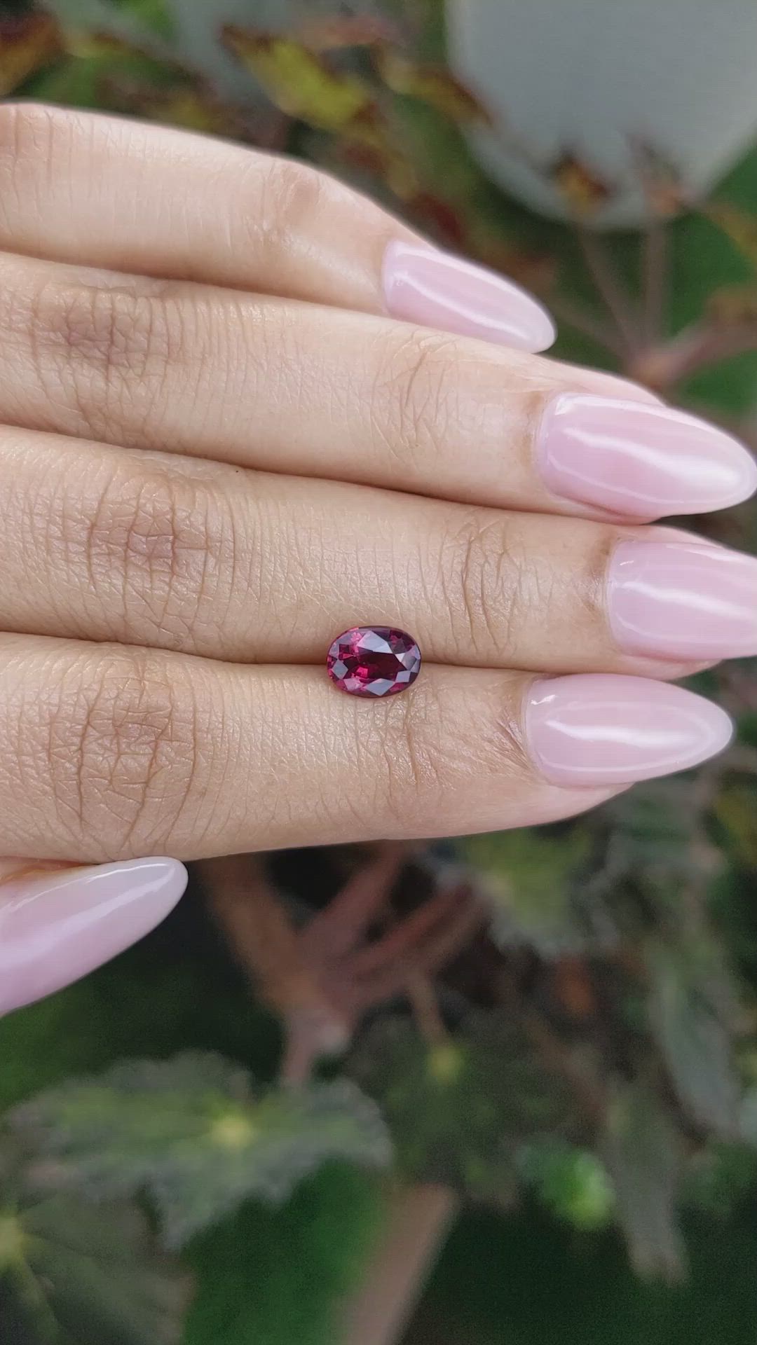 1.38 Ct. Rhodolite Garnet from Ceylon (Sri Lanka) Size Video