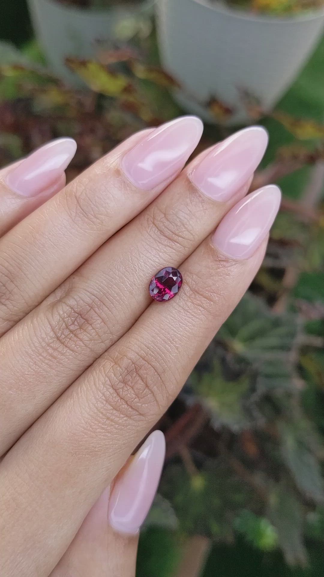 1.38 Ct. Rhodolite Garnet from Ceylon (Sri Lanka) Size Video