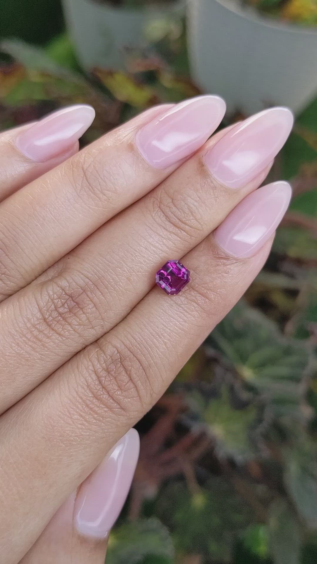 1.38 Ct. Rhodolite Garnet from Ceylon (Sri Lanka) Size Video