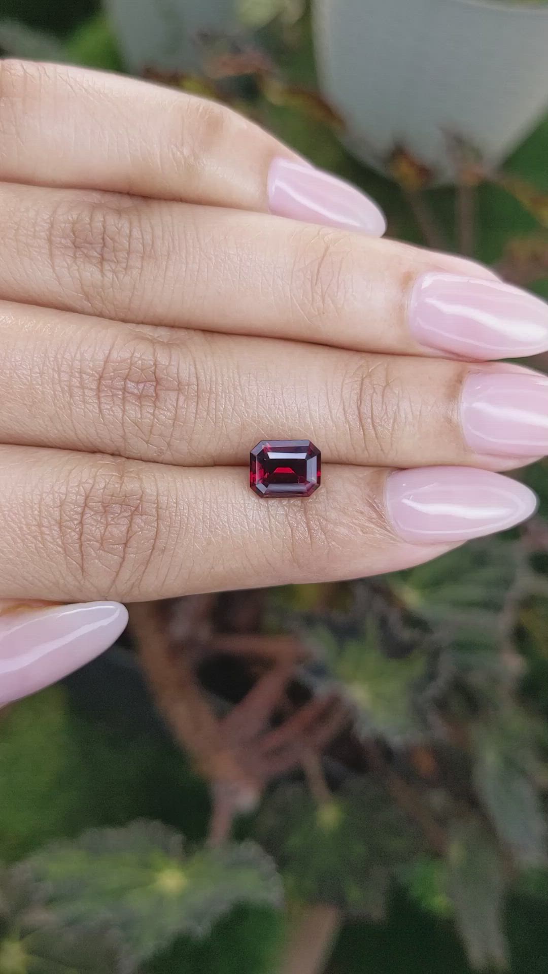 2.26 Ct. Garnet from Ceylon (Sri Lanka) Size Video