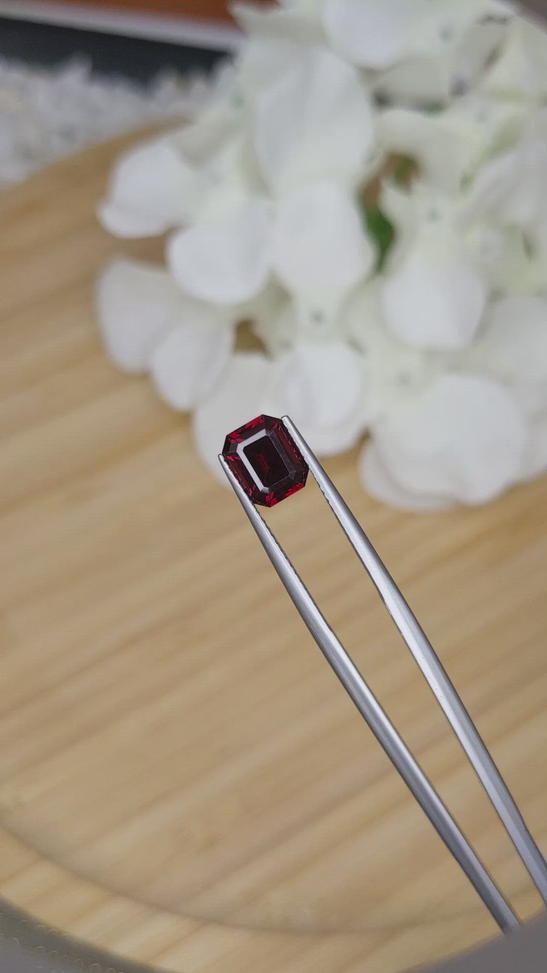 2.26 Ct. Garnet from Ceylon (Sri Lanka) Size Video