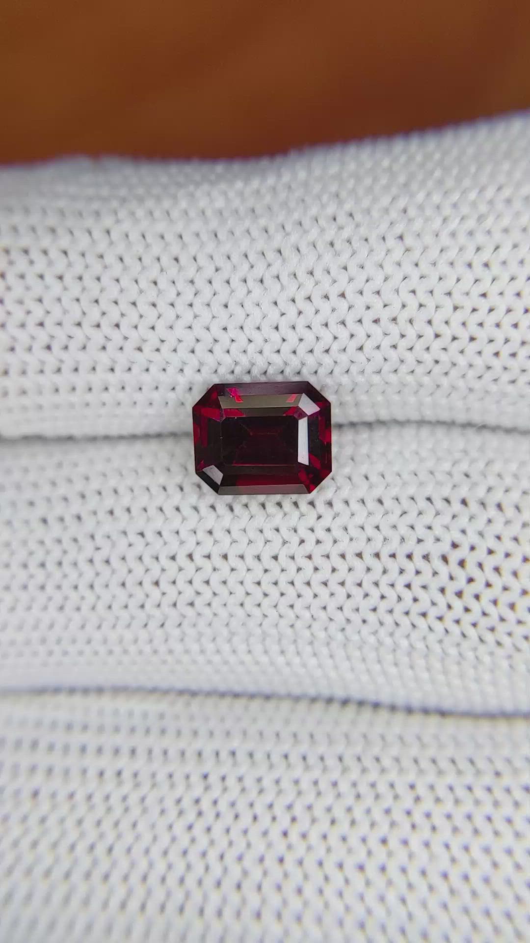 2.26 Ct. Garnet from Ceylon (Sri Lanka) Size Video