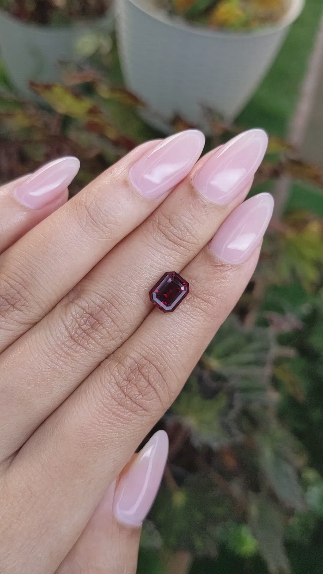 2.26 Ct. Garnet from Ceylon (Sri Lanka) Size Video