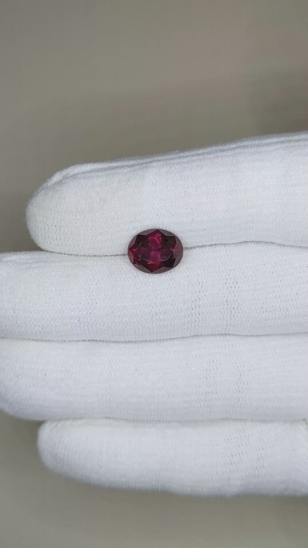 3.81 Ct. Rubellite Tourmaline from Brazil Size Video
