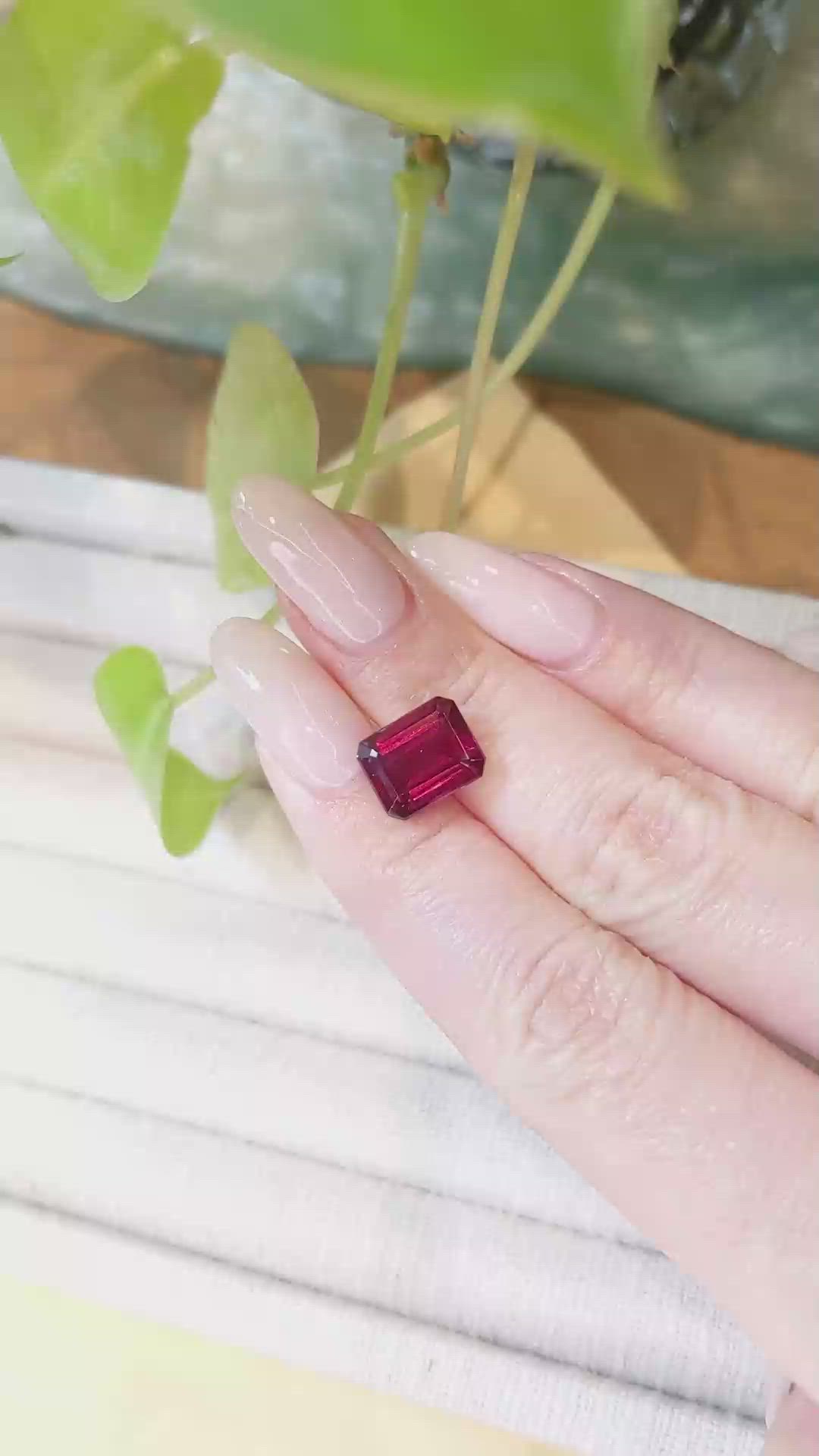 5.26 Ct. Rubellite Tourmaline from Brazil Size Video