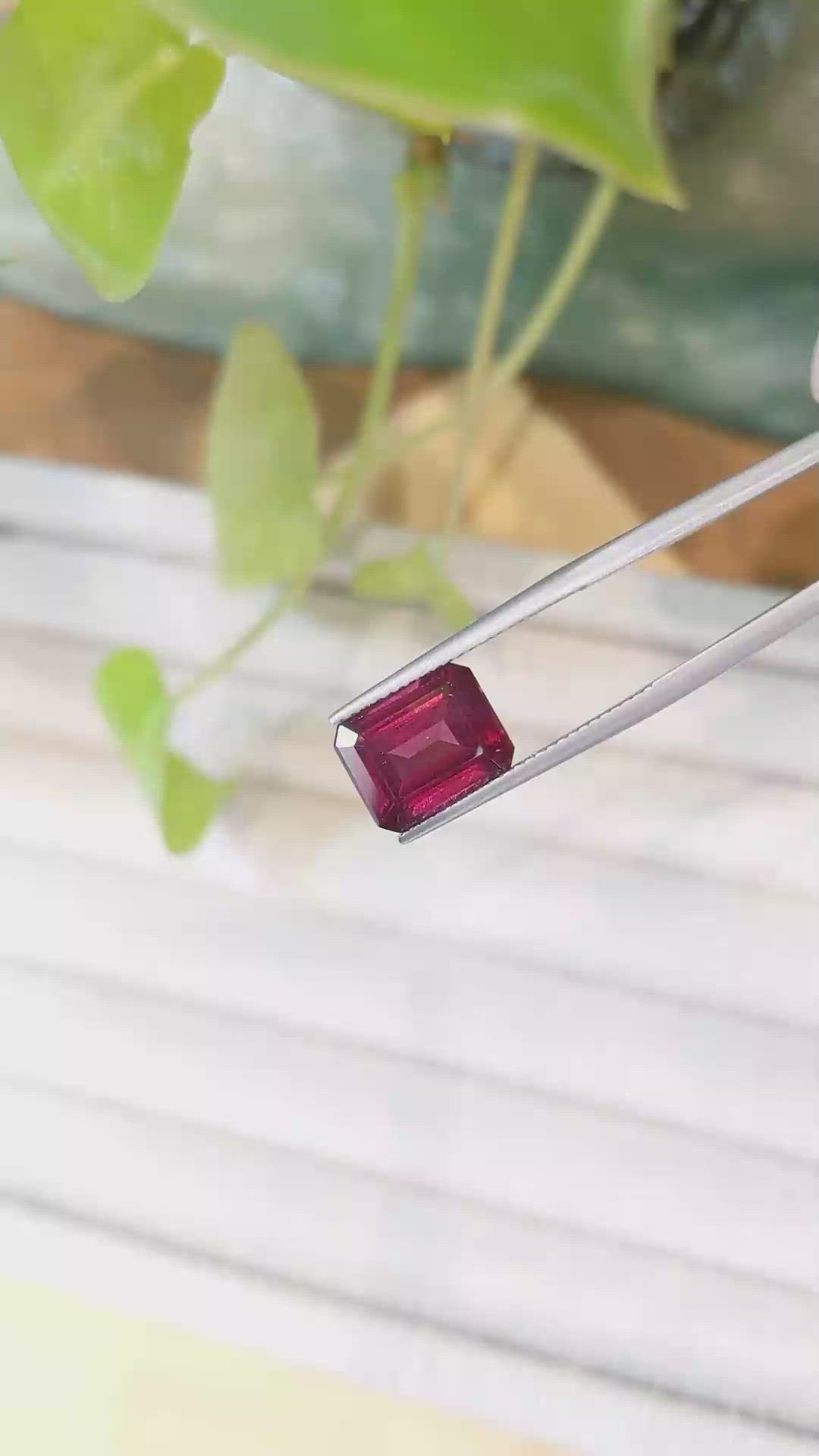 5.26 Ct. Rubellite Tourmaline from Brazil Size Video