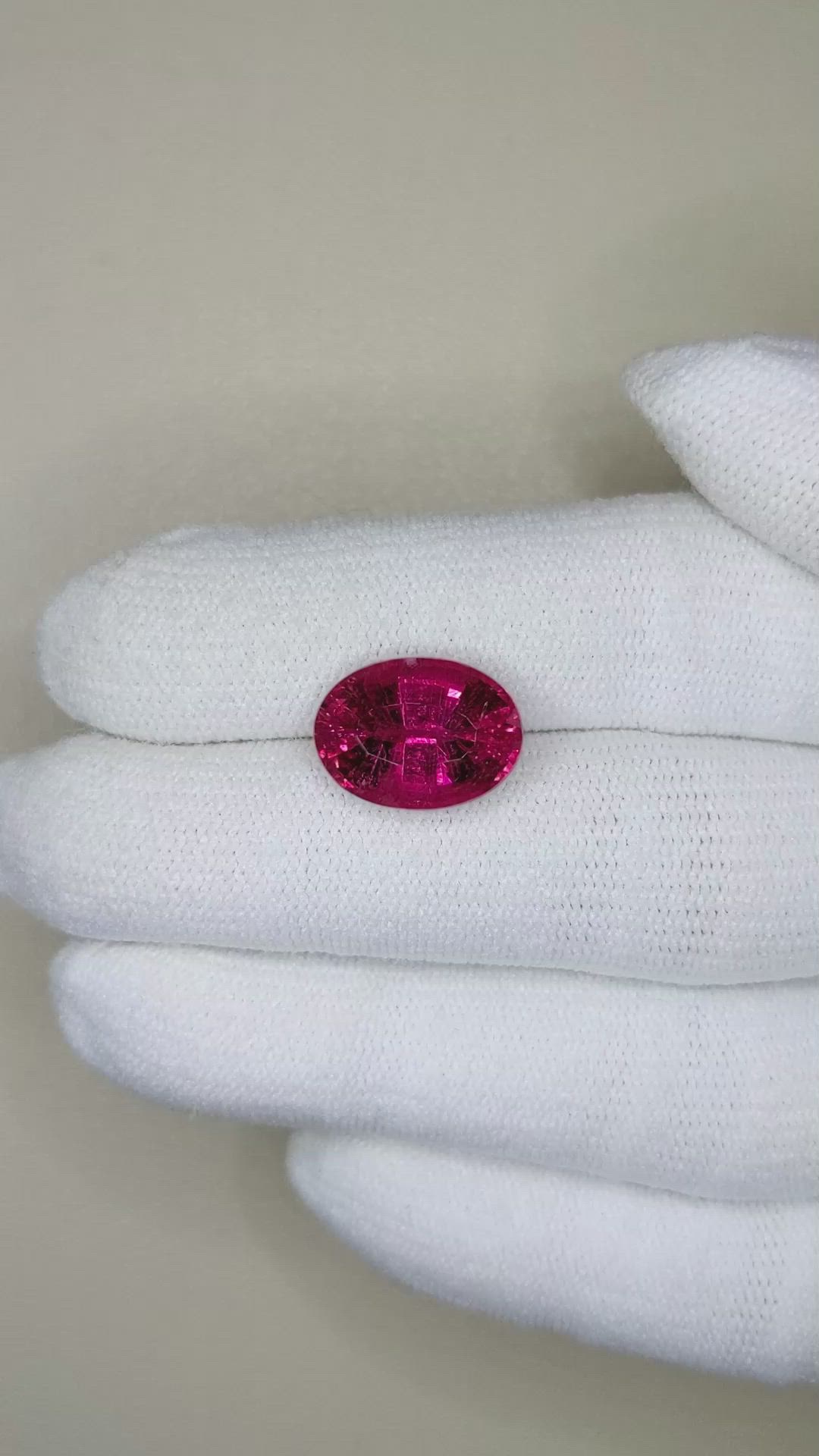 5.70 Ct. Rubellite Tourmaline from Brazil Size Video