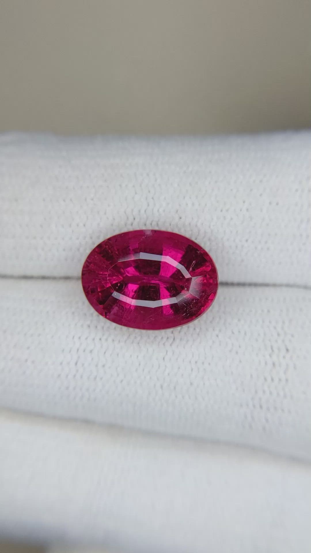 5.70 Ct. Rubellite Tourmaline from Brazil Size Video
