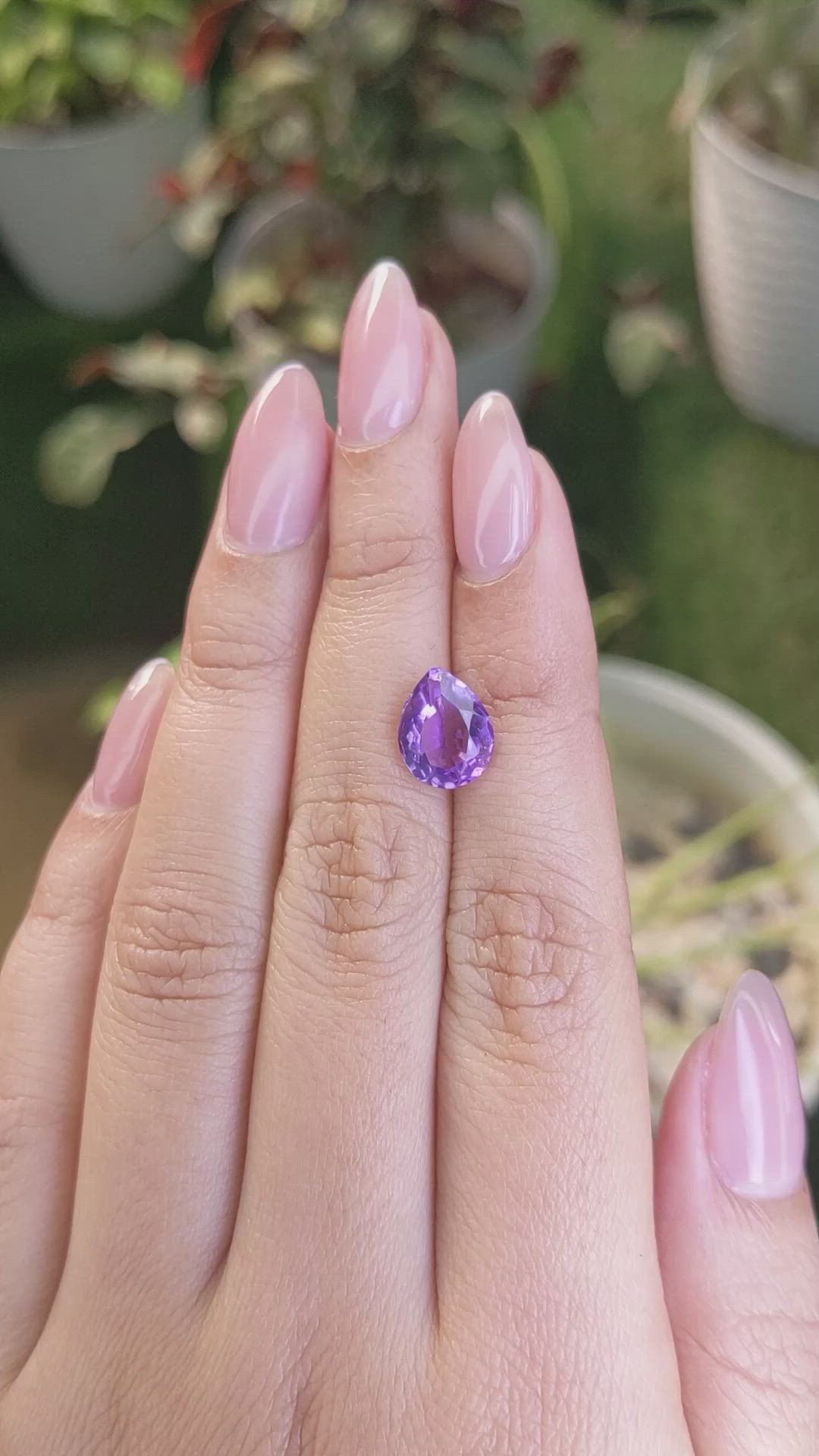 2.26 Ct. Amethyst from Ceylon (Sri Lanka) Size Video