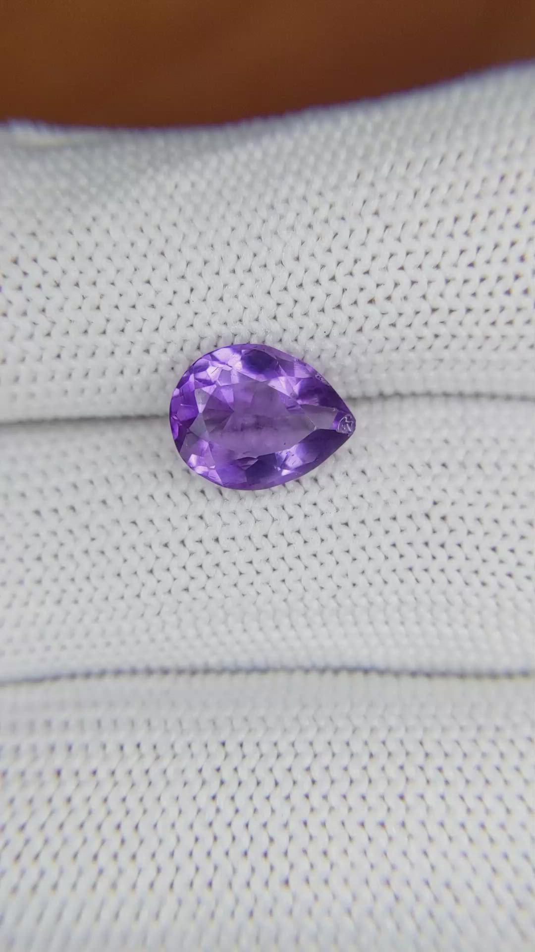 2.26 Ct. Amethyst from Ceylon (Sri Lanka) Size Video