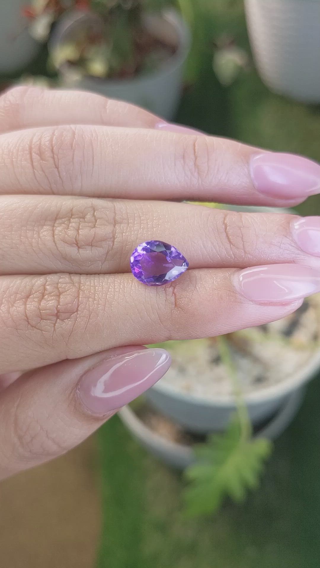 2.26 Ct. Amethyst from Ceylon (Sri Lanka) Size Video