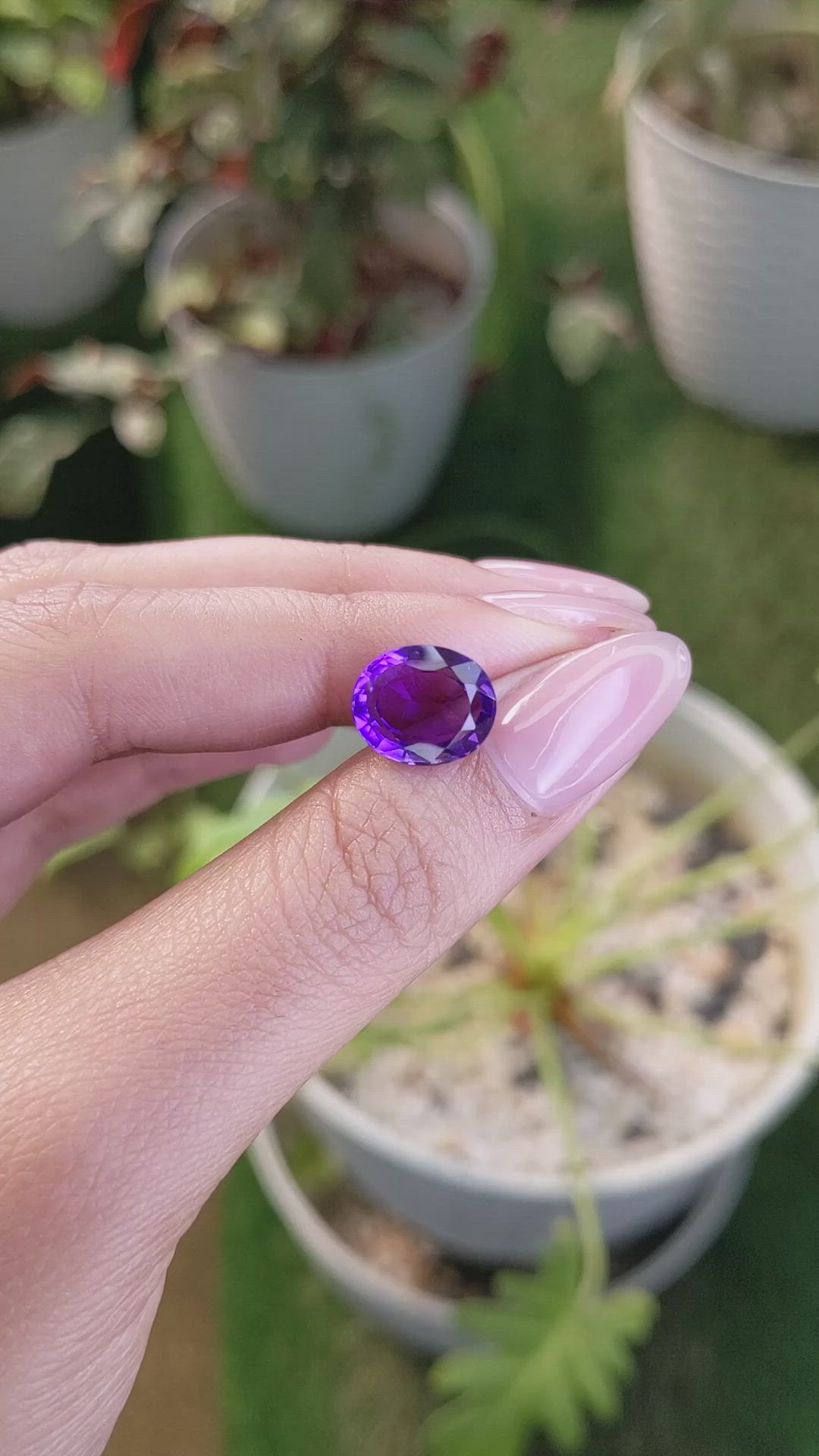 4.29 Ct. Amethyst from Ceylon (Sri Lanka) Size Video