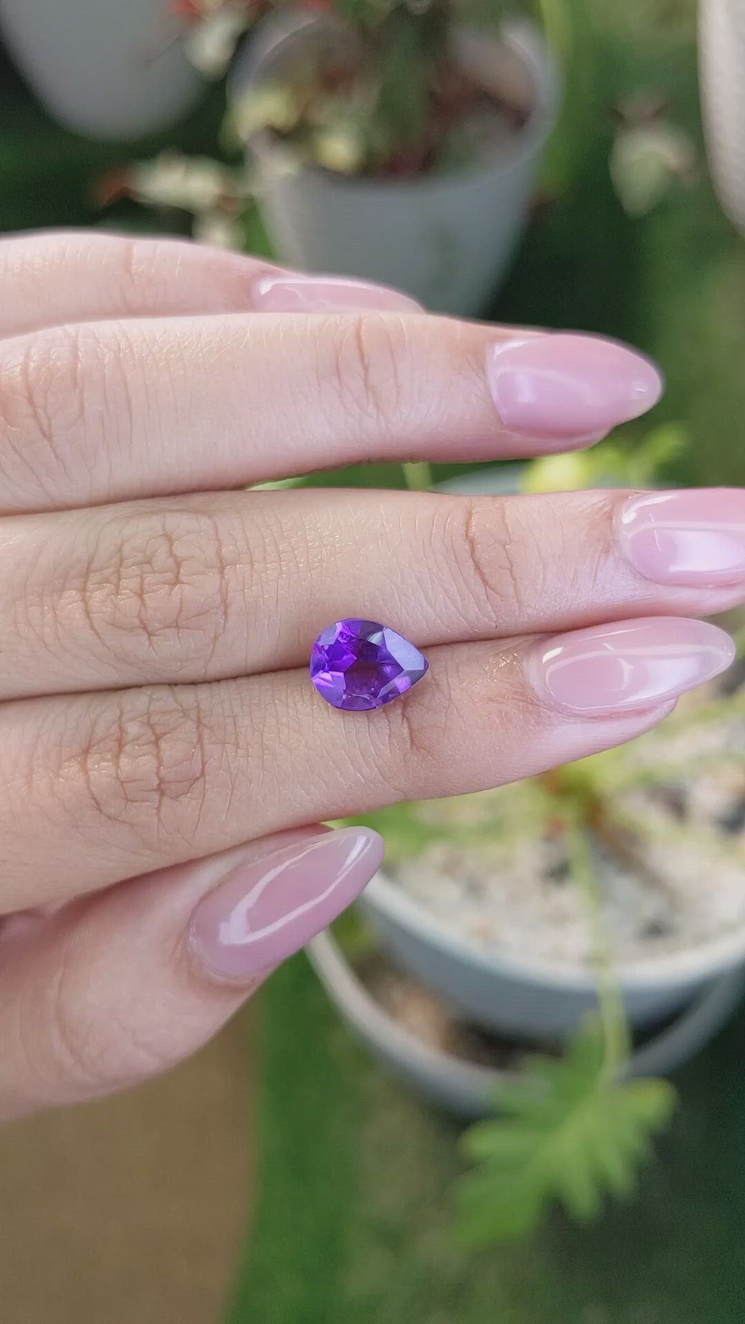 2.13 Ct. Amethyst from Ceylon (Sri Lanka) Size Video