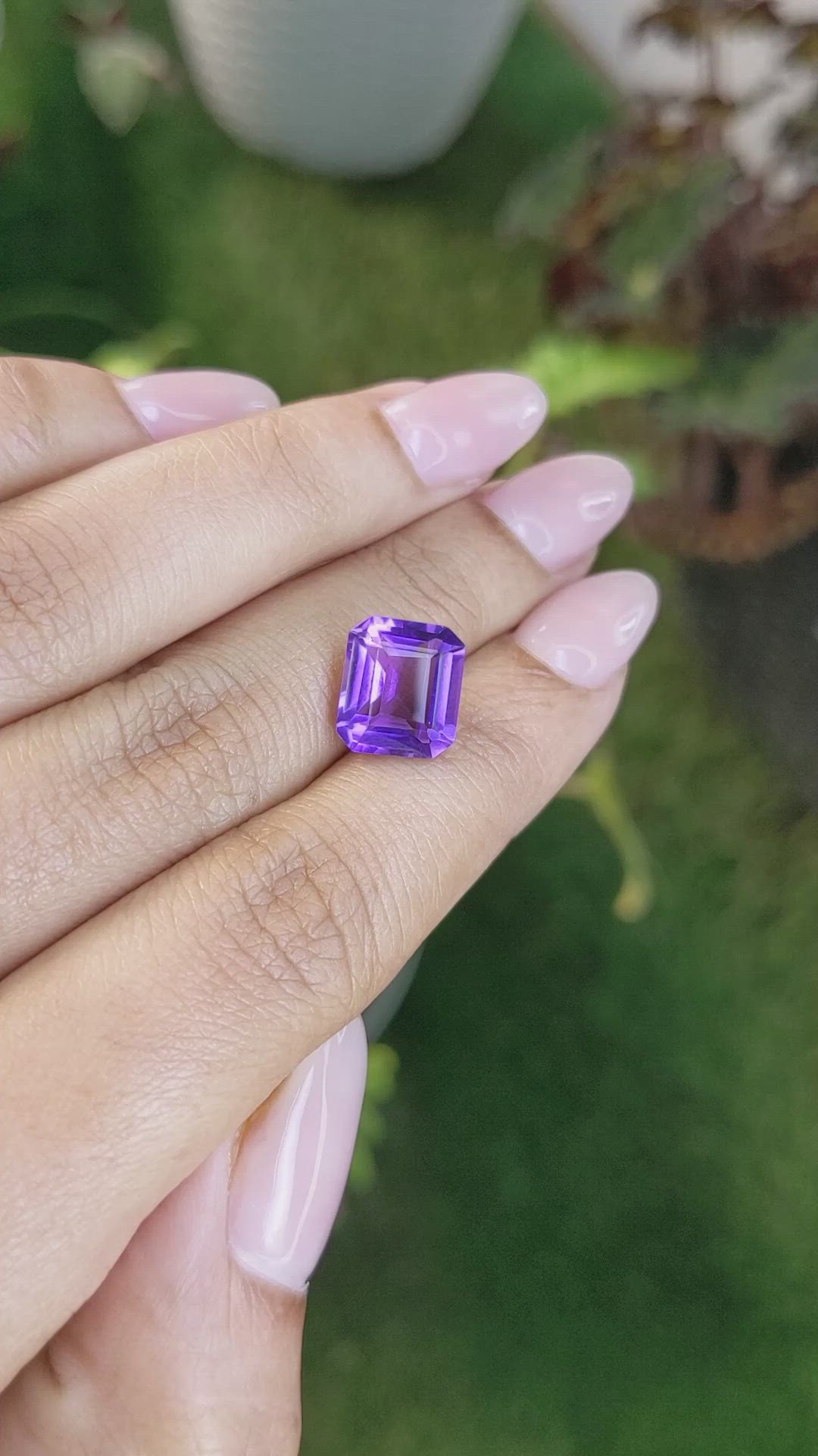 4.28 Ct. Amethyst from Ceylon (Sri Lanka) Size Video