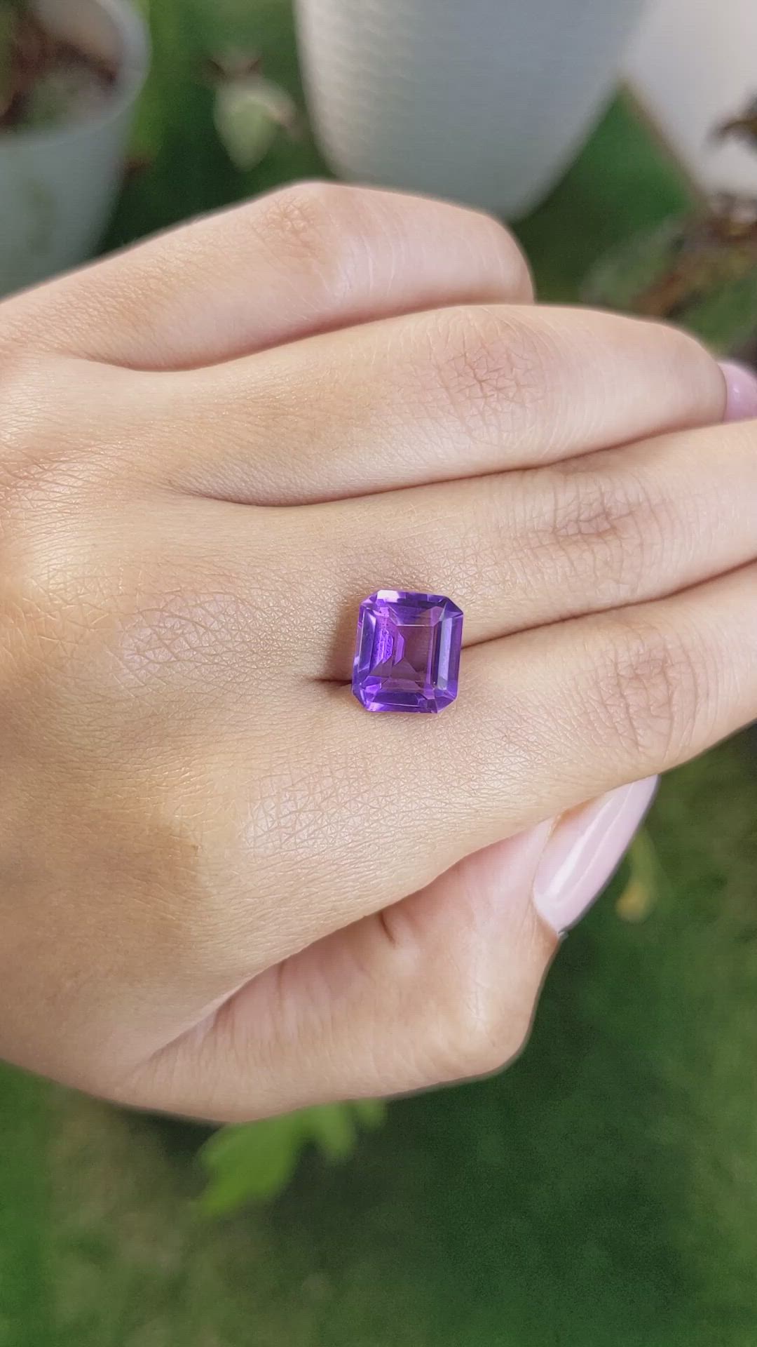 4.28 Ct. Amethyst from Ceylon (Sri Lanka) Size Video
