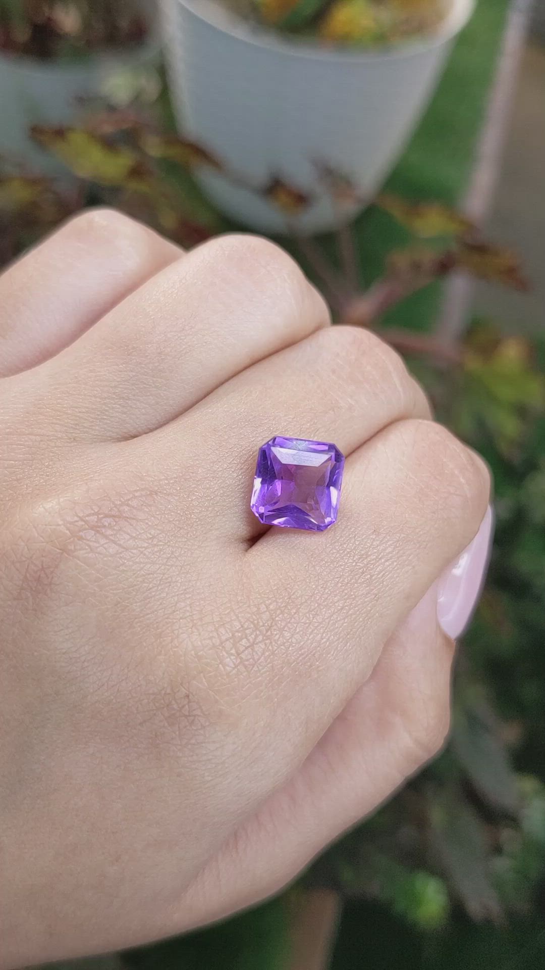 4.67 Ct. Amethyst from Ceylon (Sri Lanka) Size Video