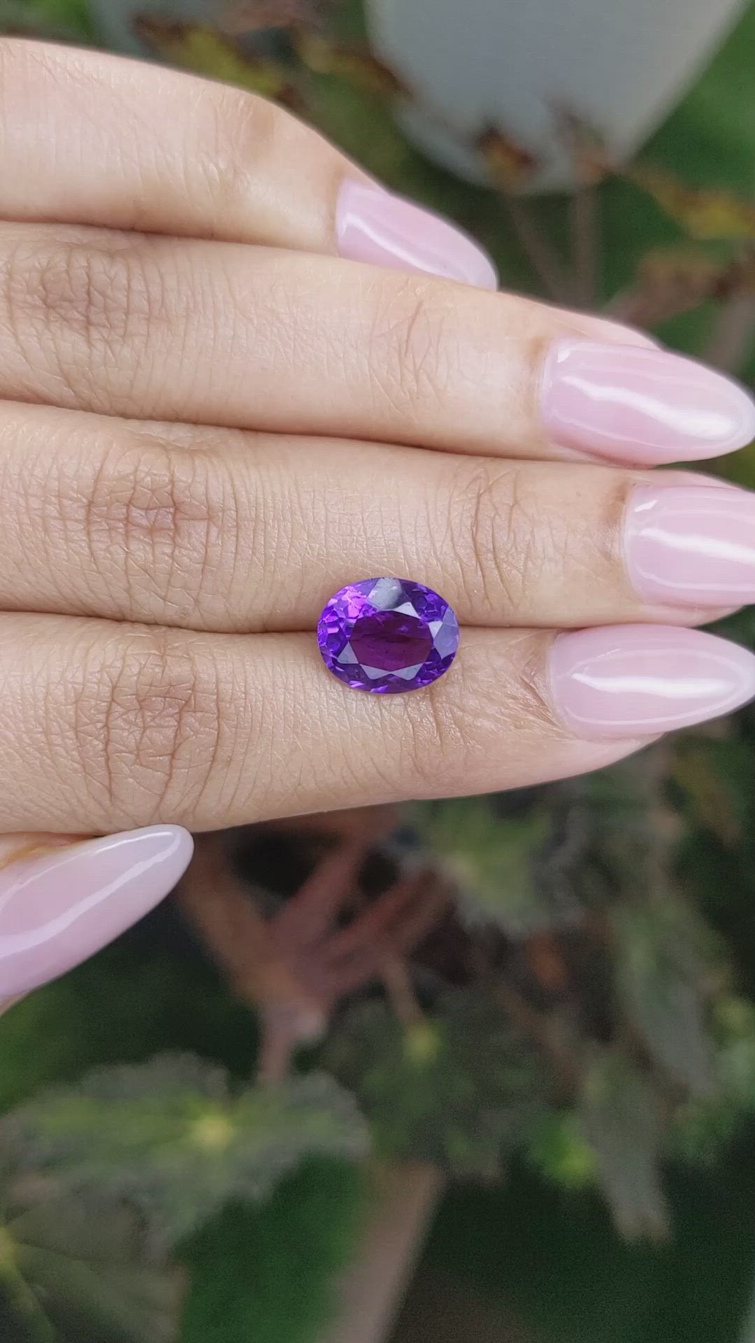 2.82 Ct. Amethyst from Ceylon (Sri Lanka) Size Video