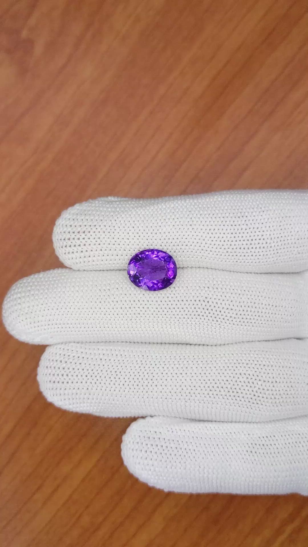 2.82 Ct. Amethyst from Ceylon (Sri Lanka) Size Video