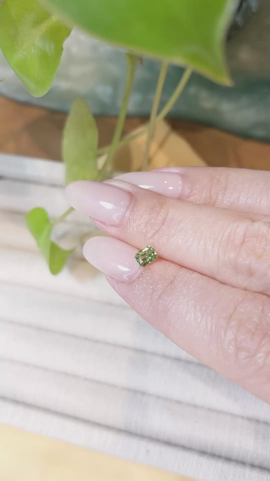 0.46 Ct. Demantoid Garnet from Namibia Size Video