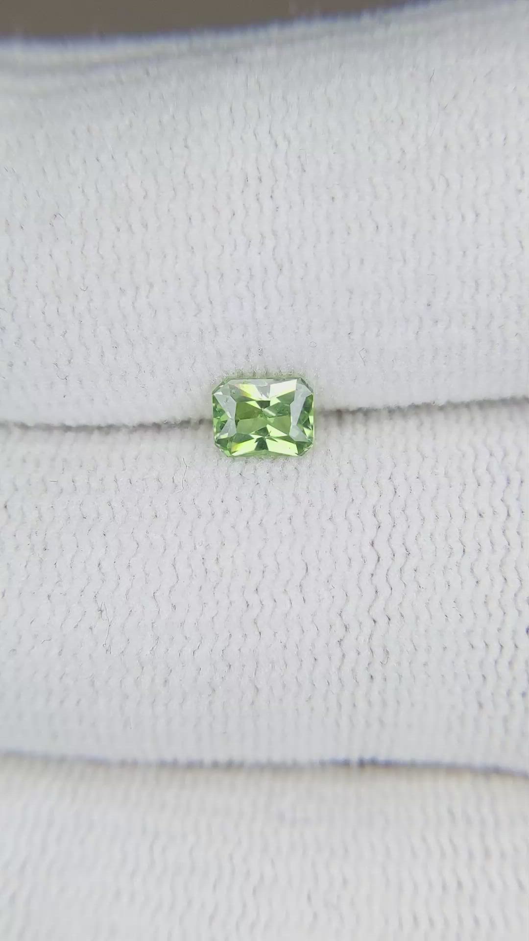 0.46 Ct. Demantoid Garnet from Namibia Size Video