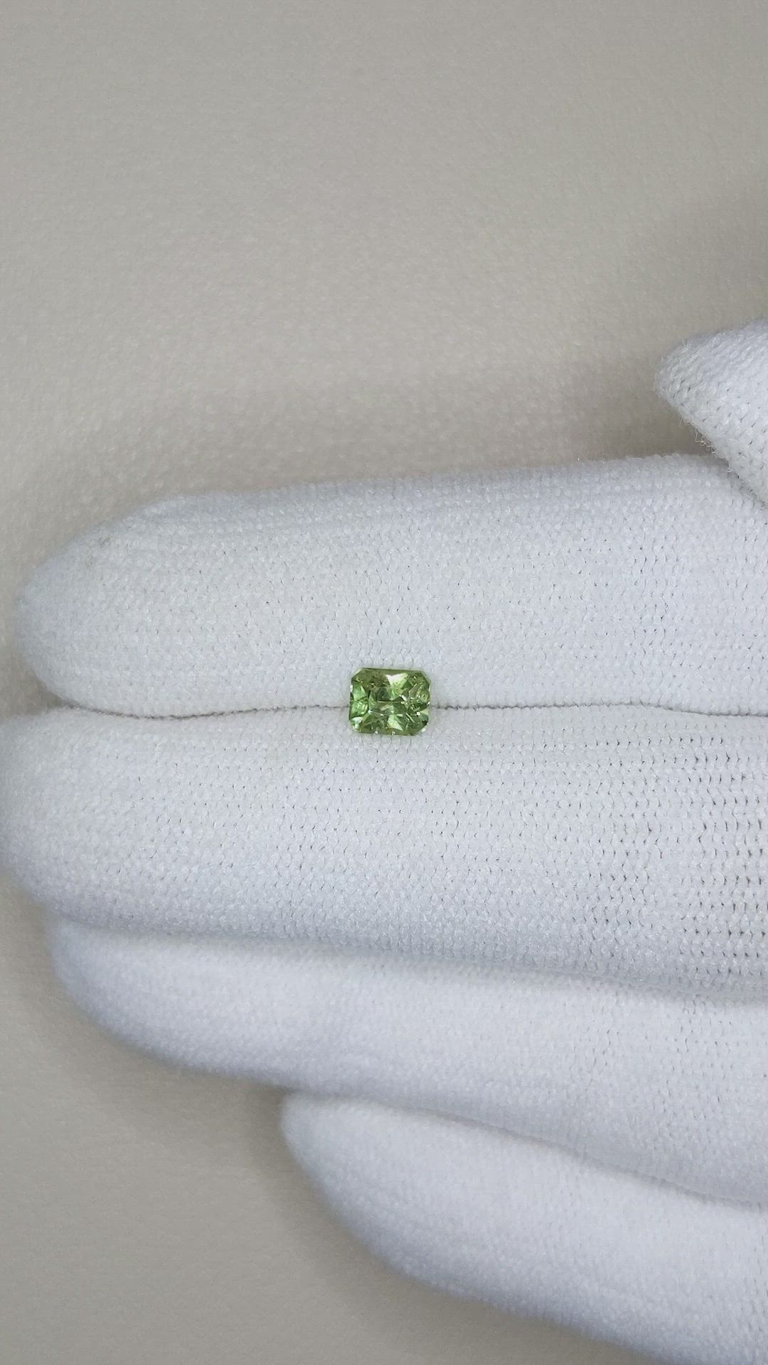 0.55 Ct. Demantoid Garnet from Namibia Size Video