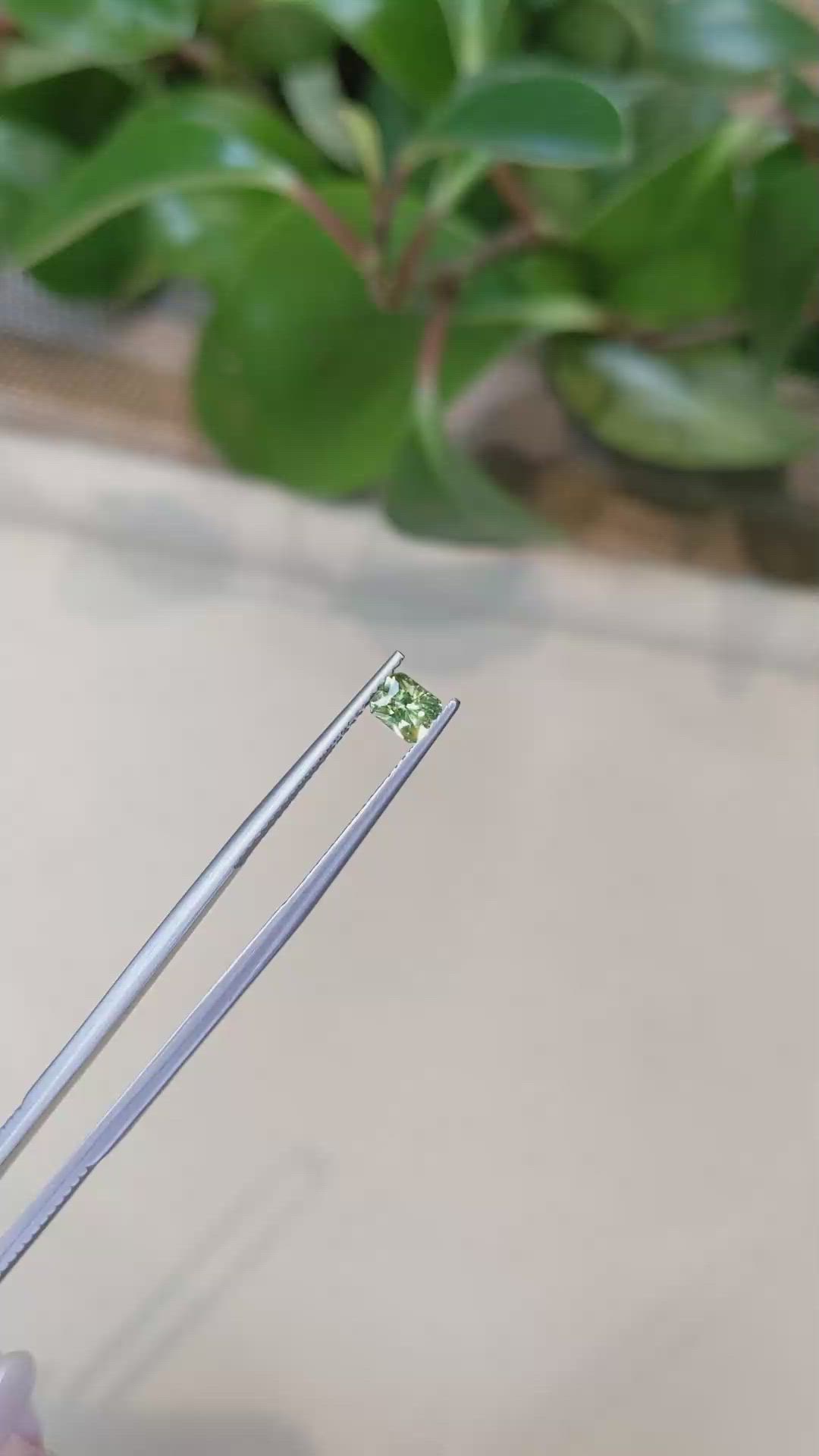 0.55 Ct. Demantoid Garnet from Namibia Size Video