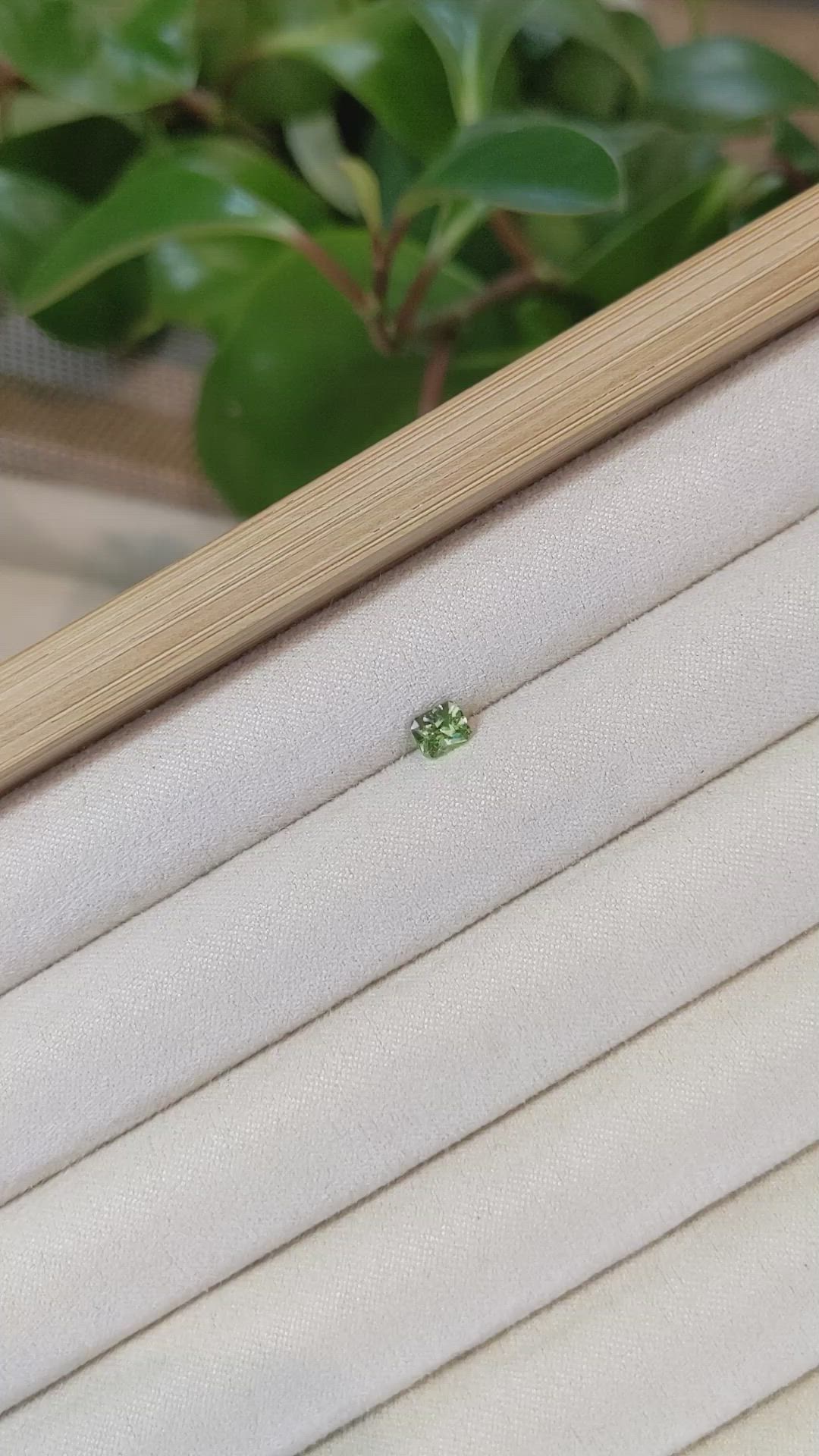 0.55 Ct. Demantoid Garnet from Namibia Size Video