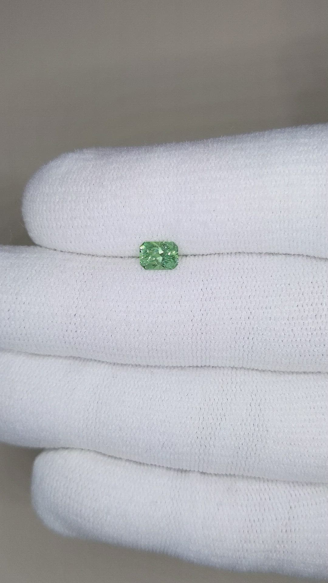 0.61 Ct. Demantoid Garnet from Namibia Size Video