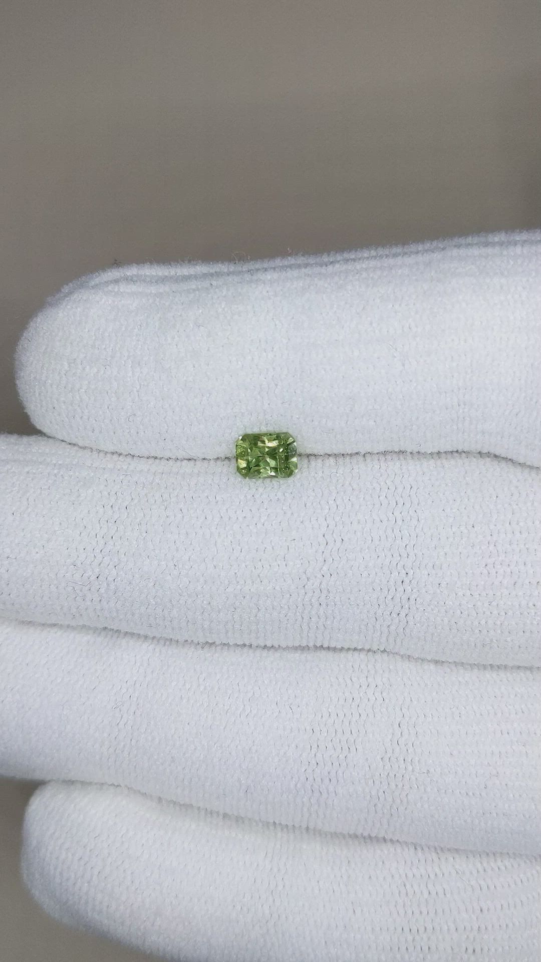 0.64 Ct. Demantoid Garnet from Namibia Size Video