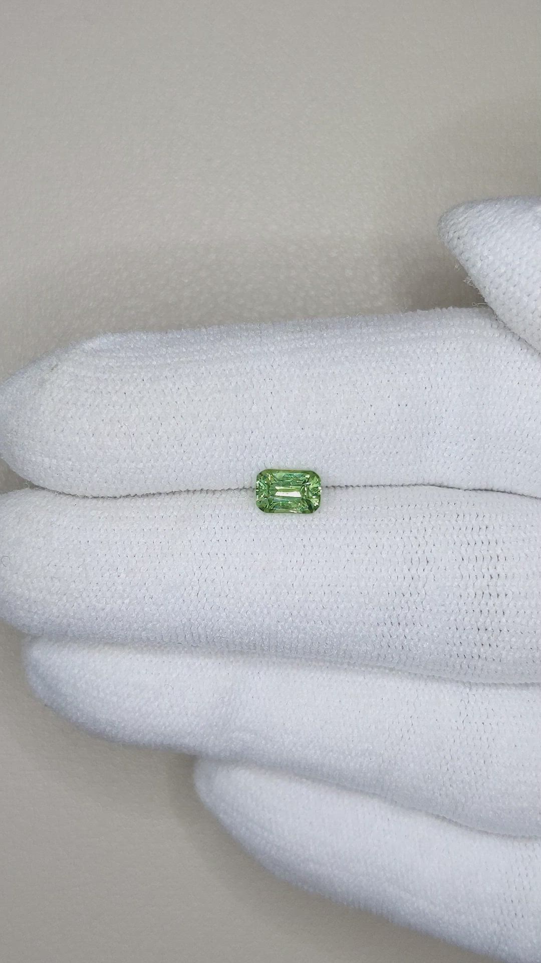 0.65 Ct. Demantoid Garnet from Namibia Size Video