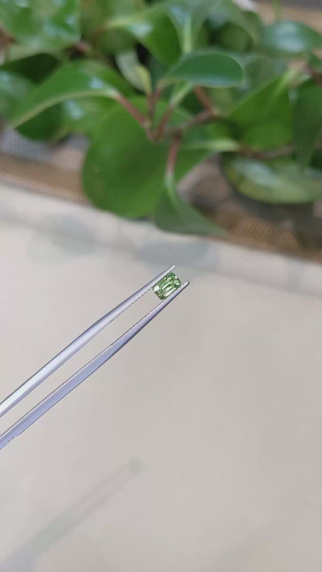 0.65 Ct. Demantoid Garnet from Namibia Size Video