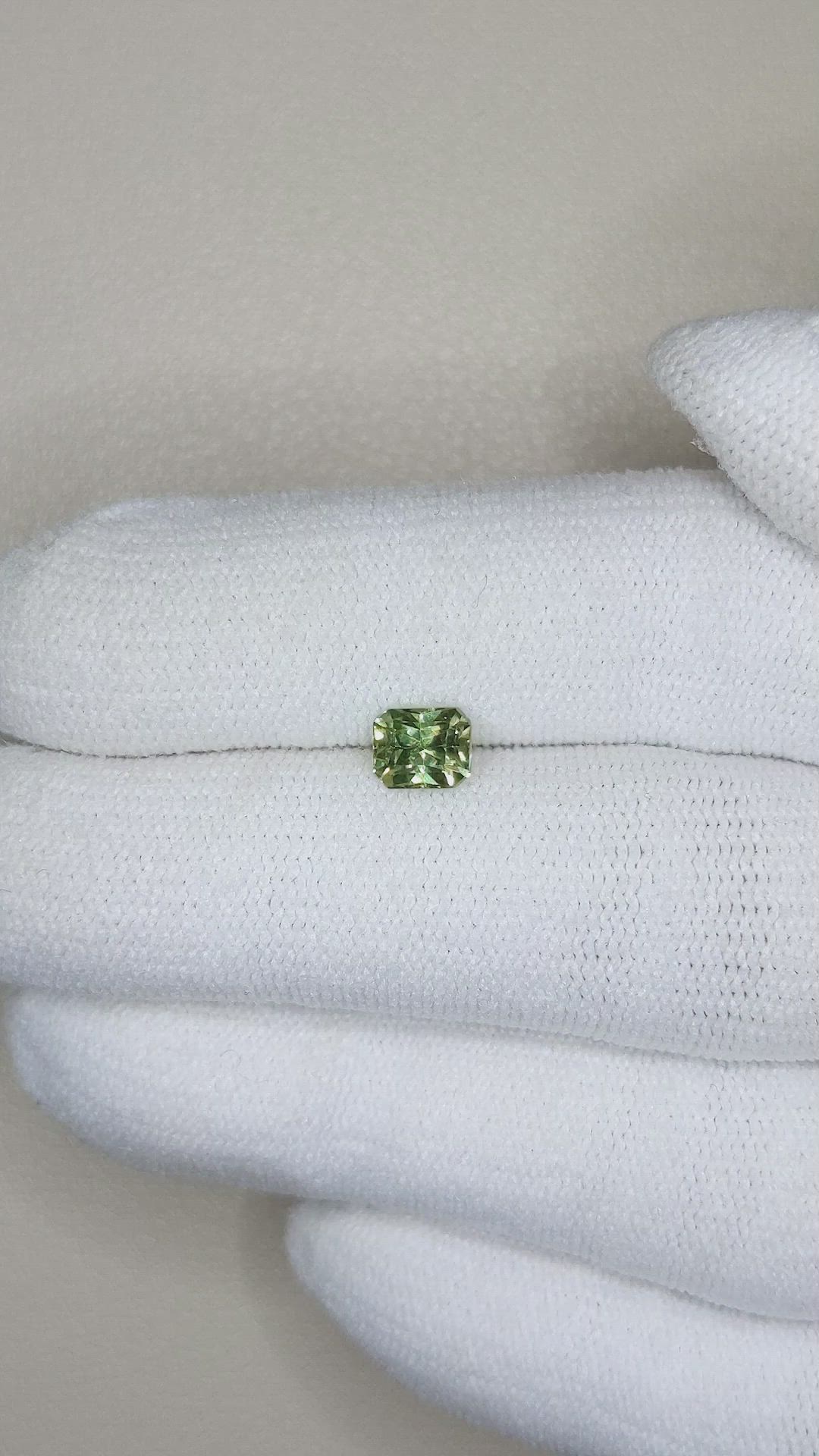 0.74 Ct. Demantoid Garnet from Namibia Size Video