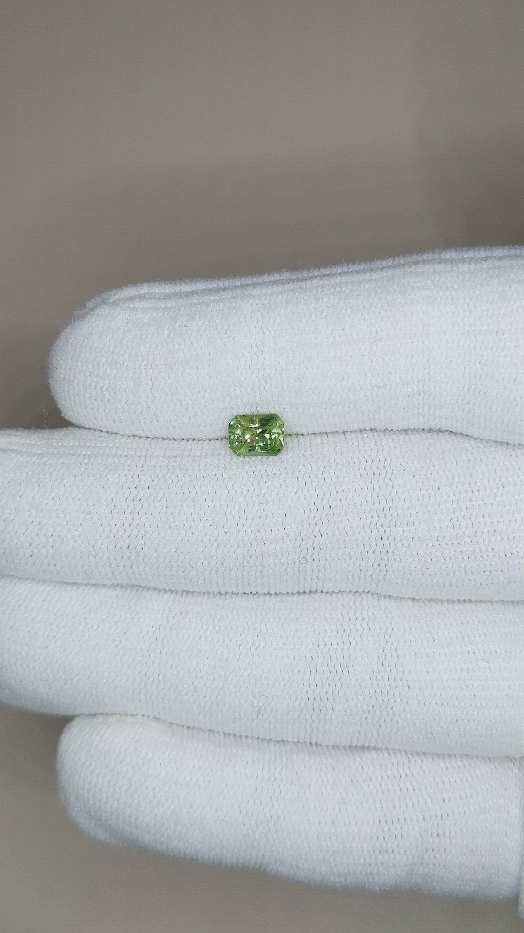 0.75 Ct. Demantoid Garnet from Namibia Size Video