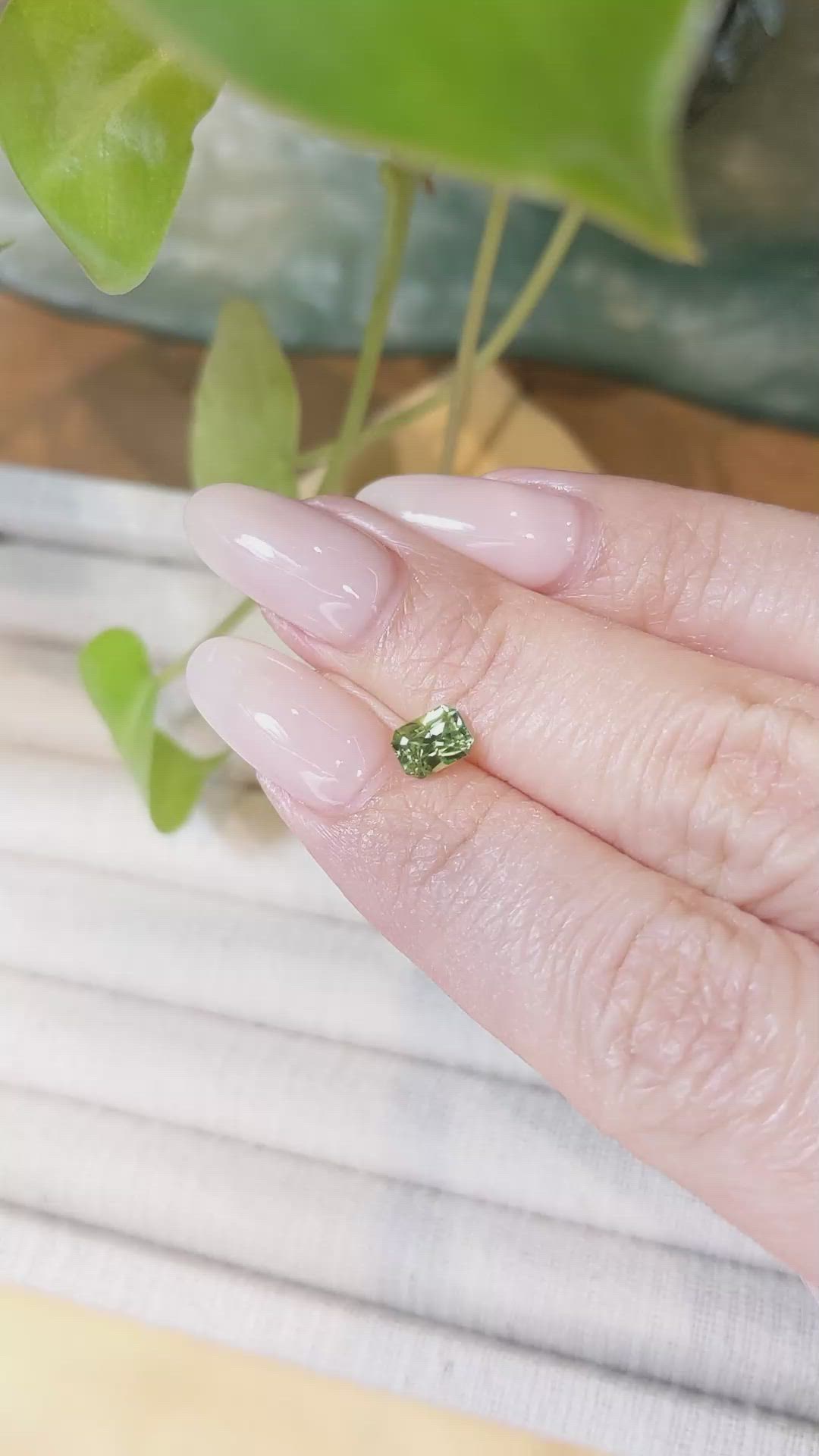 0.75 Ct. Demantoid Garnet from Namibia Size Video