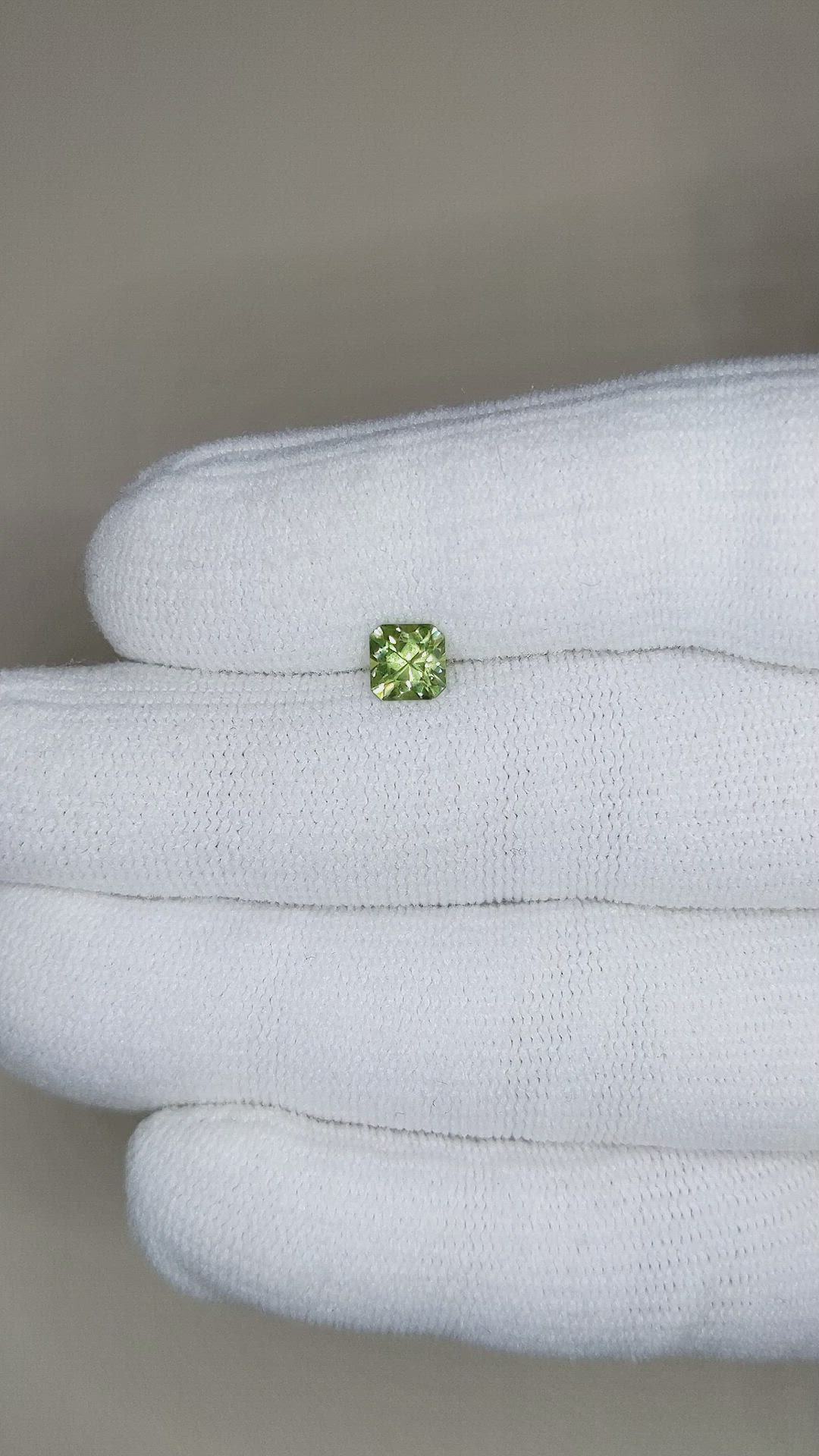0.77 Ct. Demantoid Garnet from Namibia Size Video