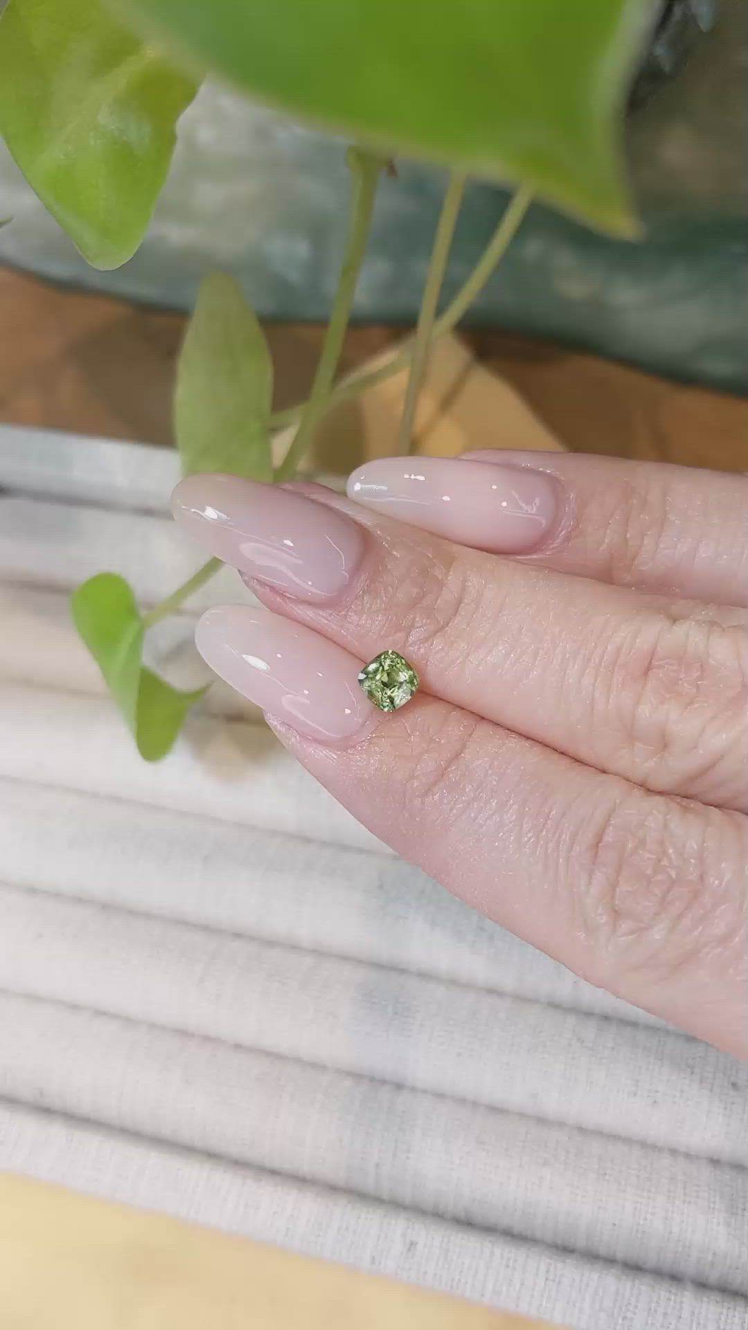 0.80 Ct. Demantoid Garnet from Namibia Size Video