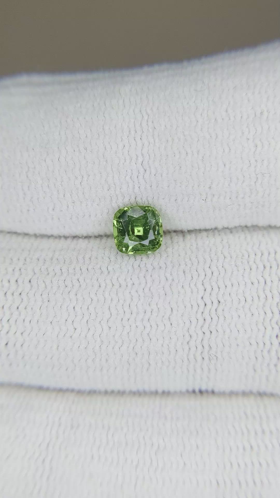 0.80 Ct. Demantoid Garnet from Namibia Size Video