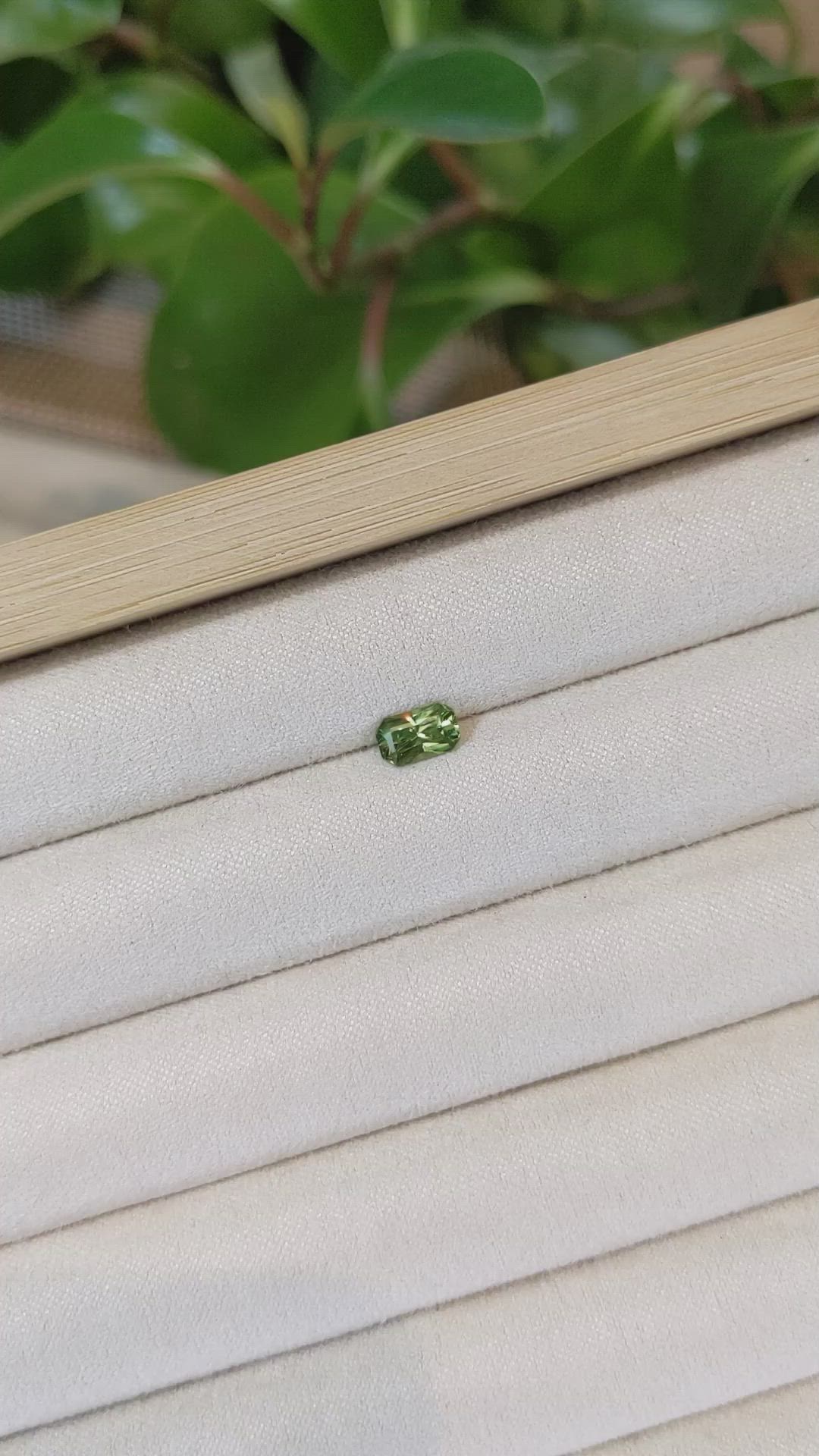 0.81 Ct. Demantoid Garnet from Namibia Size Video