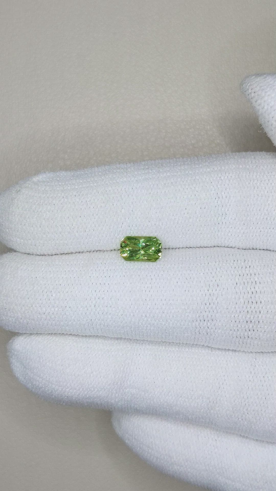 0.81 Ct. Demantoid Garnet from Namibia Size Video