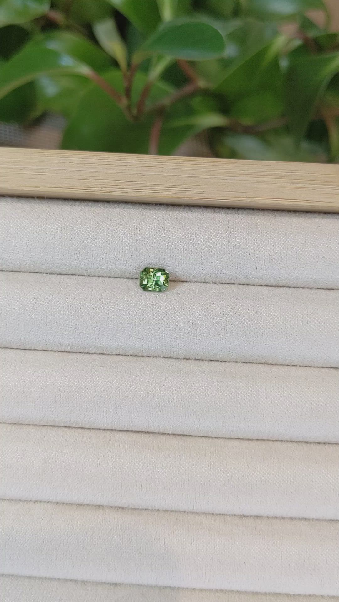 0.96 Ct. Demantoid Garnet from Namibia Size Video