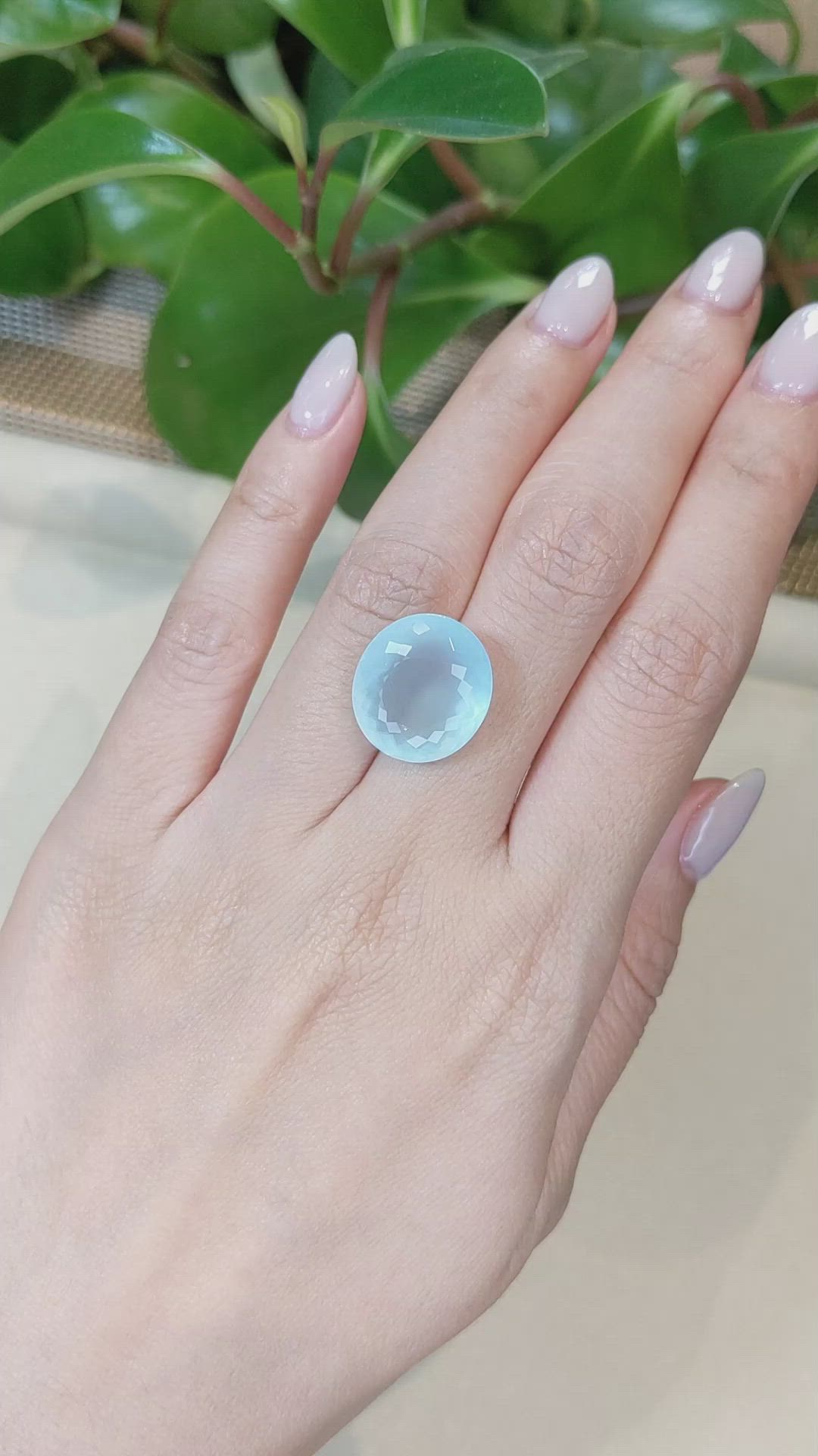 13.26 Ct. Aquamarine from Brazil Size Video