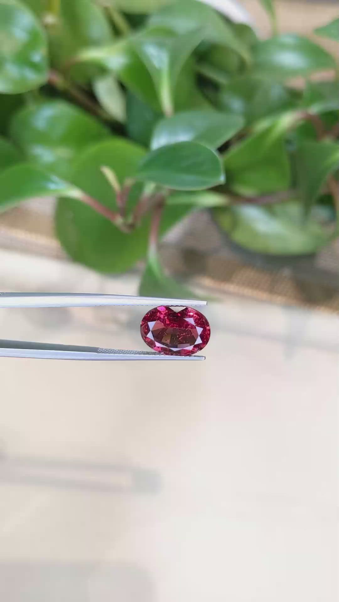 4.98 Ct. Rubellite Tourmaline from Brazil Size Video