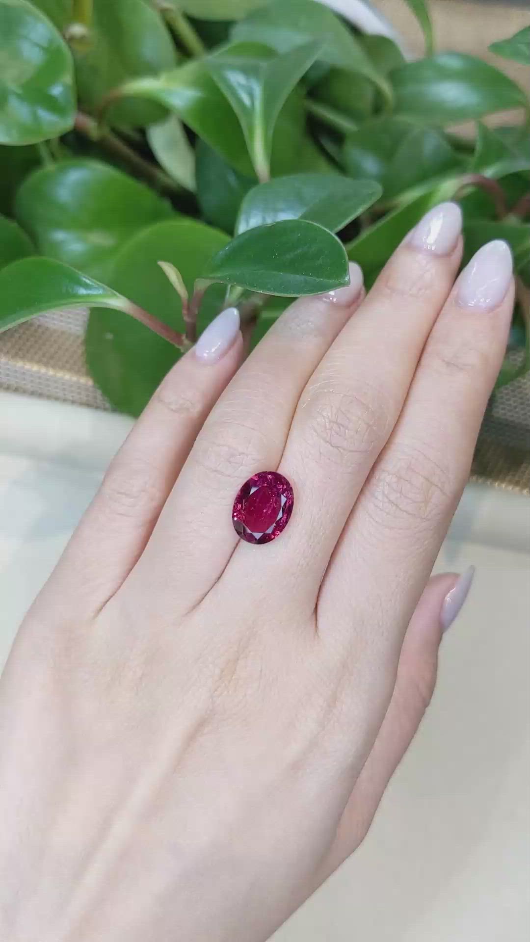 4.98 Ct. Rubellite Tourmaline from Brazil Size Video