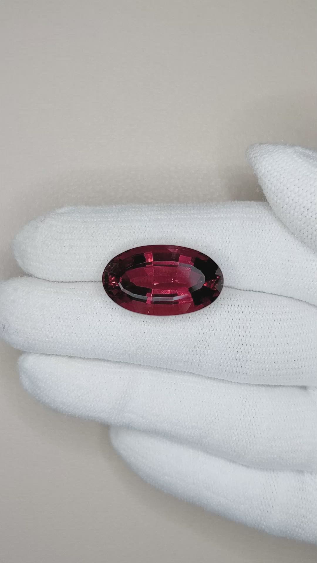 16.67 Ct. Rubellite Tourmaline from Brazil Size Video